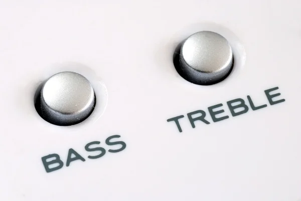 Bass and treble buttons — Stock Photo, Image