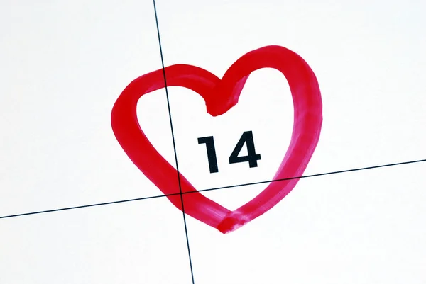 14 februari (Valentine? s dag) — Stockfoto