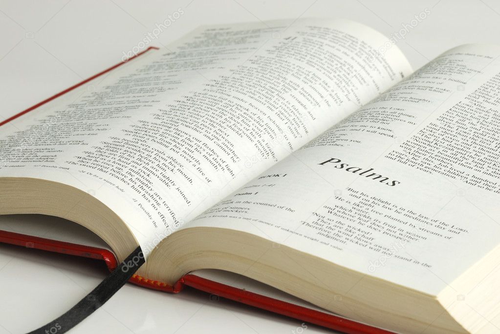 An opened bible