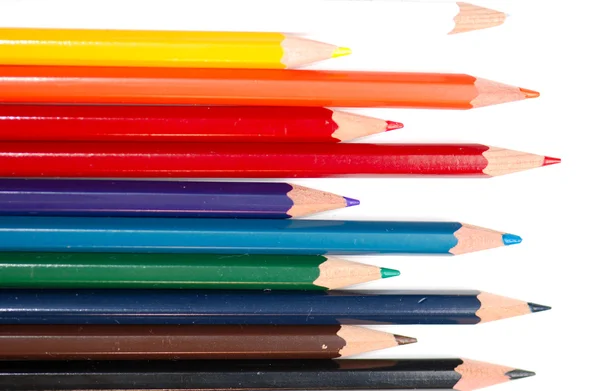 Lápices de colores aislados en blanco —  Fotos de Stock