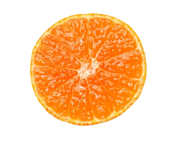 Die Hälfte der frischen Mandarine — Stockfoto