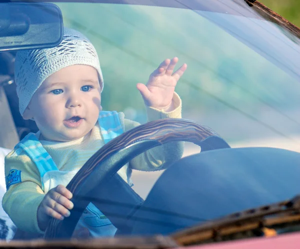 Bebê & carro Fotografias De Stock Royalty-Free