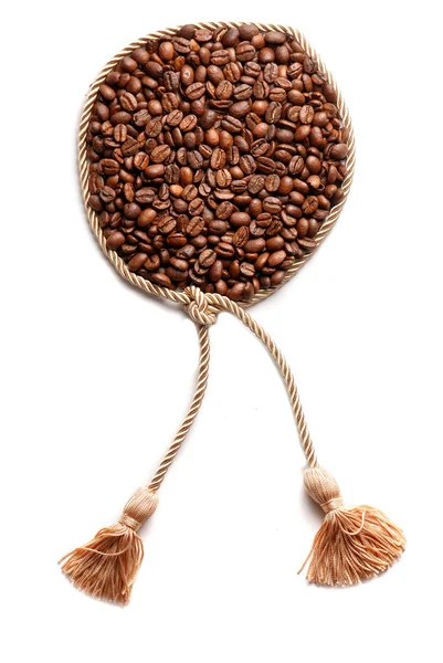 Macro tiro isolado de grãos de café Fotos De Bancos De Imagens Sem Royalties