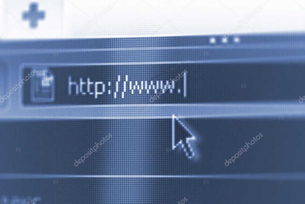 Internet url with some copy space