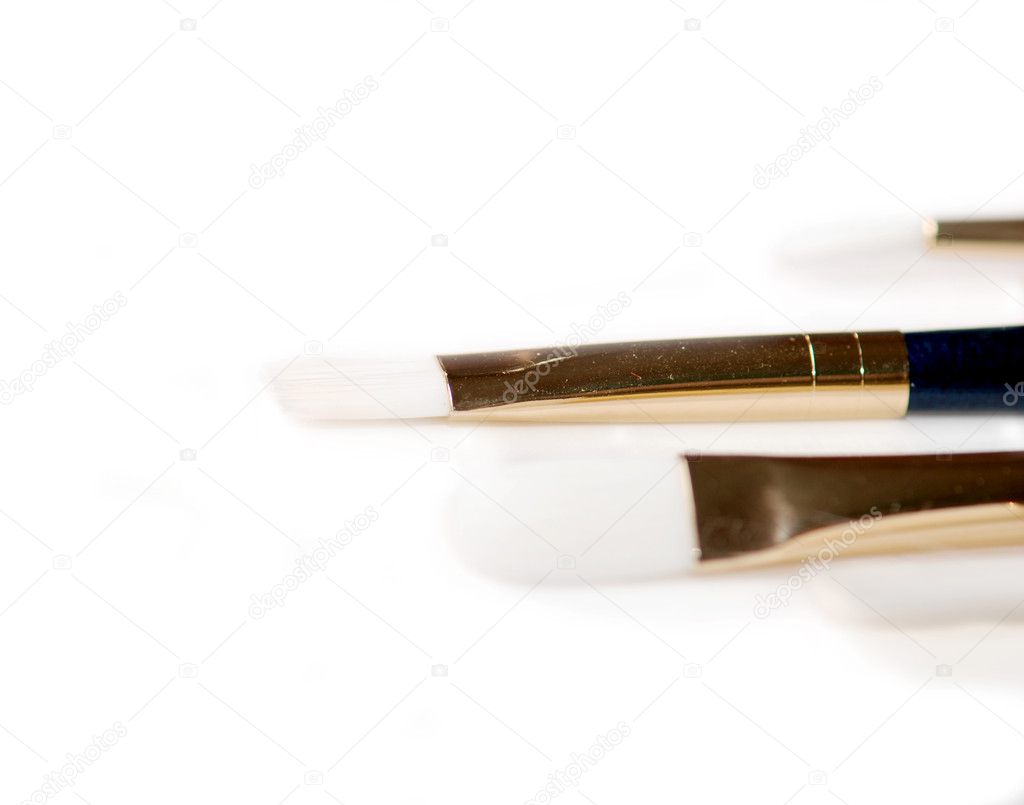 Art brushes isolated on white background