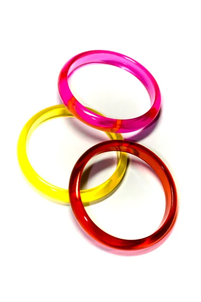 Tři barevné kroužky — Stock fotografie