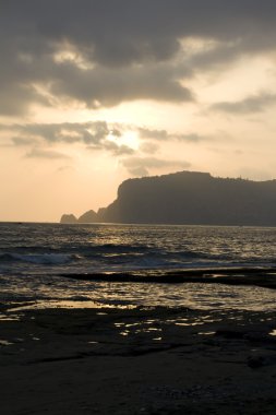 Sundown, sea clipart