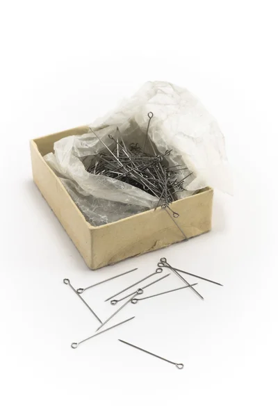Box with stickpin — Stock Photo, Image