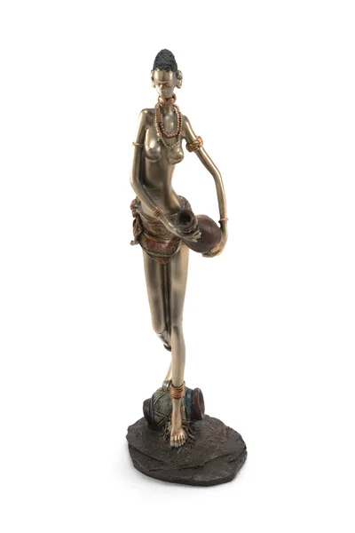 Mulher estatueta de bronze — Fotografia de Stock