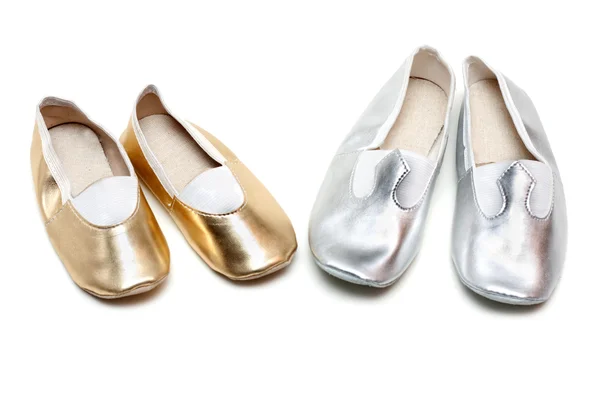 Dos pares de calzado de bebé de ballet —  Fotos de Stock