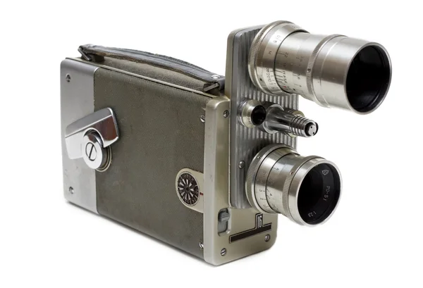 Vecchia cinepresa 16 mm con due obiettivi — Foto Stock