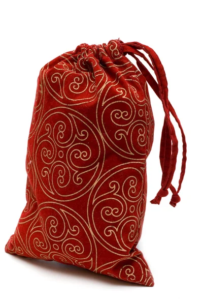 Красная сумка с подарком — стоковое фото