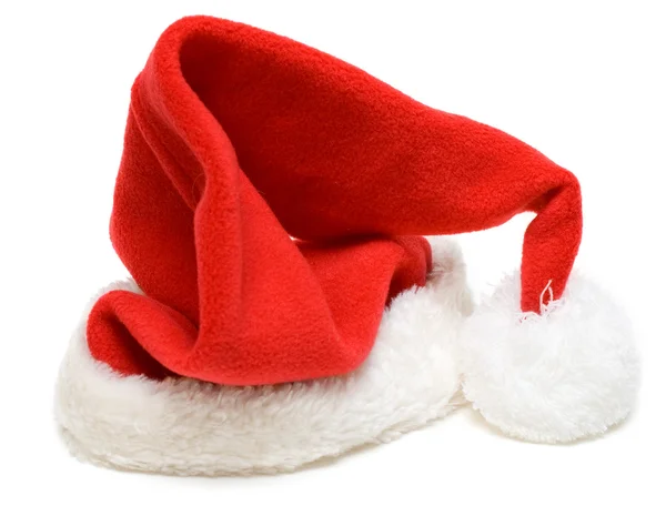 Red cristmas hubcap santa — Zdjęcie stockowe