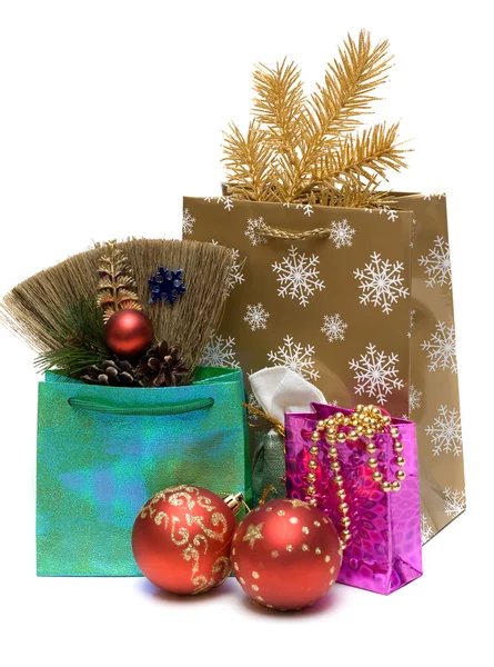 Gift and new year's embellishment — Stock Photo, Image