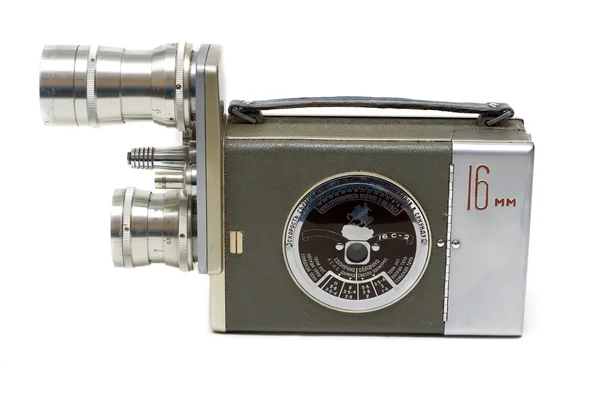 老电影摄影机 16 毫米与两个镜头 — 图库照片