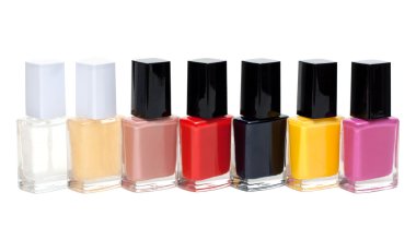 Colour varnish for nail exposed in row clipart