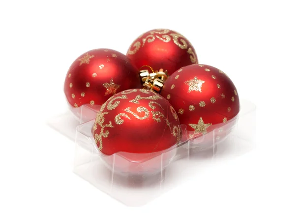 Červená cristmas koule — Stock fotografie