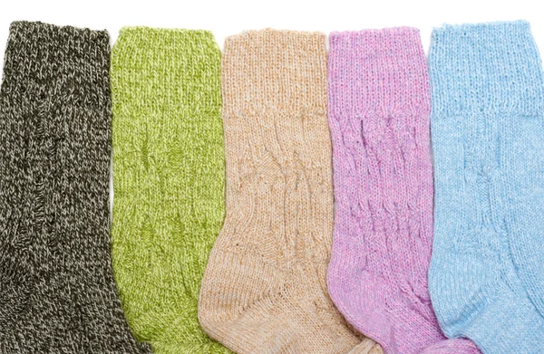 Barevné ponožky do řádku — Stock fotografie