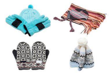 Gloves, mittens scarf and nodding clipart