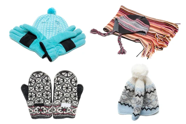 Handschoenen, wanten, sjaal en knikken — Stockfoto