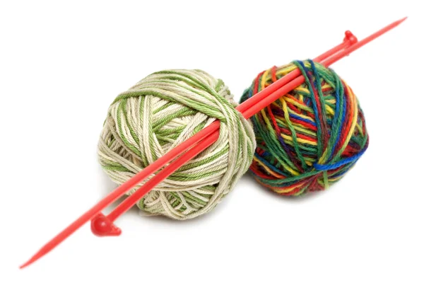 Duas bolas para tricotar — Fotografia de Stock