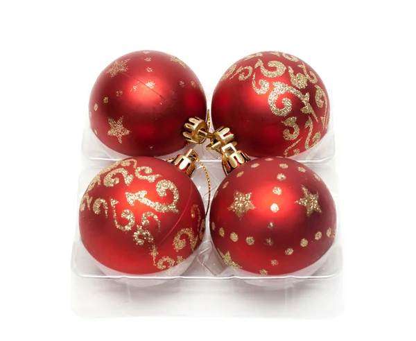 Bolas de cristmas vermelhas — Fotografia de Stock