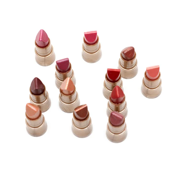 Lipstick, group tubes stands — Stock Photo, Image