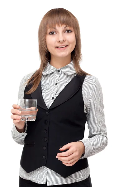 Chica joven con taza de agua — Foto de Stock