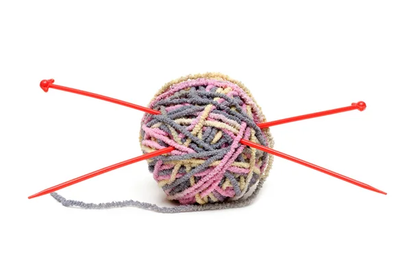 针织用线程的球 — 图库照片