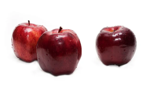 Trzy czerwone jabłka (groupe) — Zdjęcie stockowe