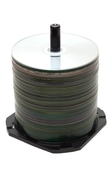 Yığın cd disk üzerinde spindel — Stok fotoğraf