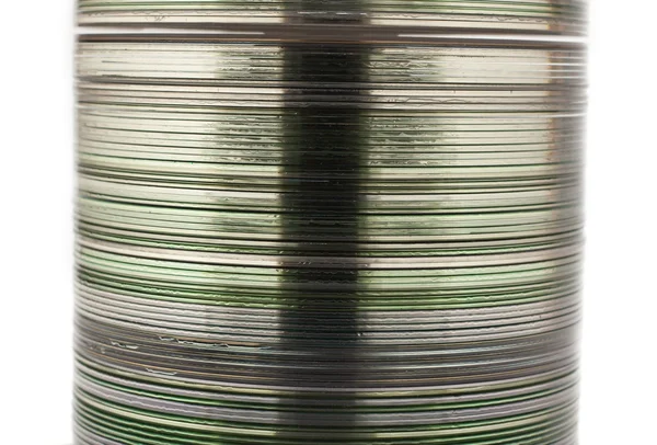 Pile CD disk on spindel — Stock Photo, Image