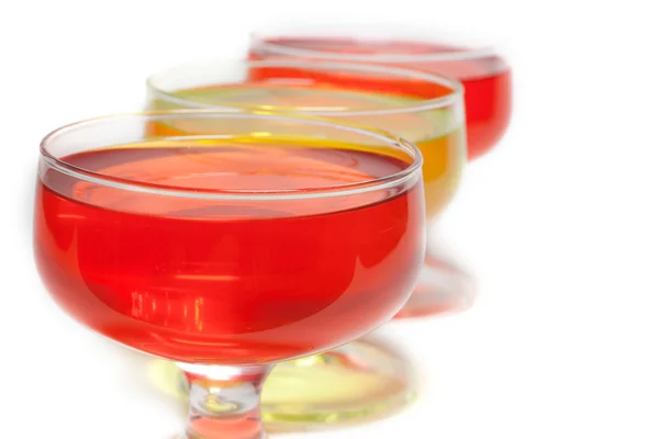 Yellow, red jelly diagonal party two — Stock Photo, Image