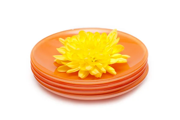 Orange plates — Stock Photo, Image
