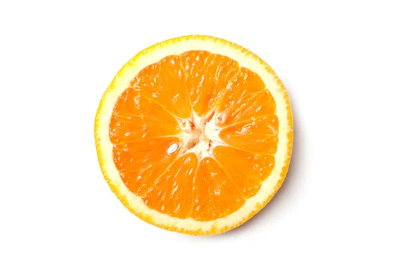 Cut on fifty-fifty orange — Stock Photo, Image