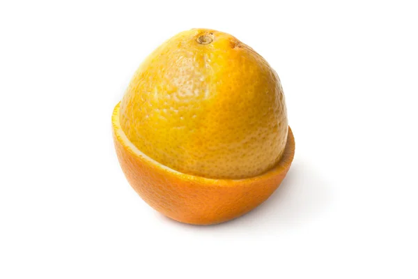 Orange and lemon, half — Stock Photo, Image