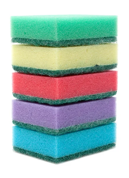 Colour sponges, tower — Stock Photo, Image
