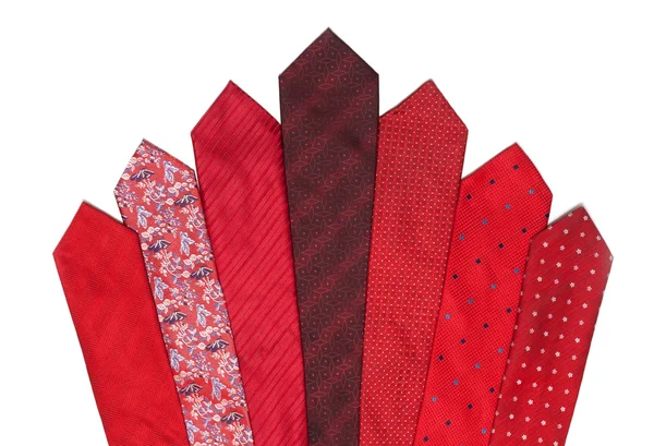 Gravatas vermelhas e carmesim — Fotografia de Stock