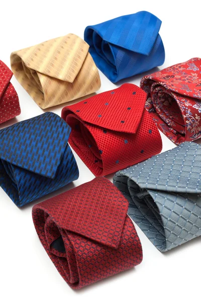 Varicoloured male ties — Stock Photo, Image