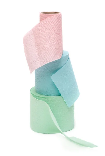 Três rolos de papel higiénico — Fotografia de Stock