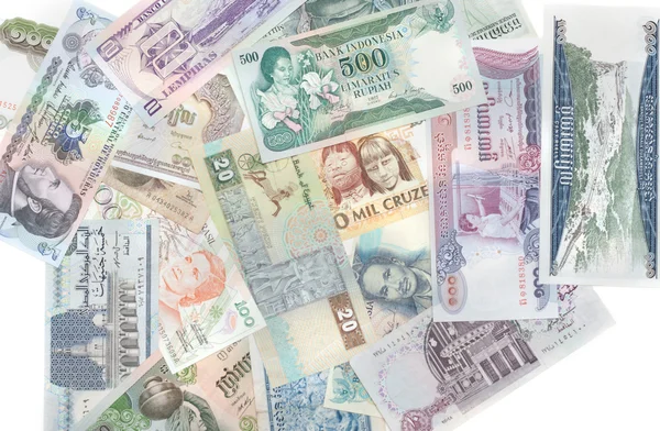 Pieniądze różnych krajów — Zdjęcie stockowe