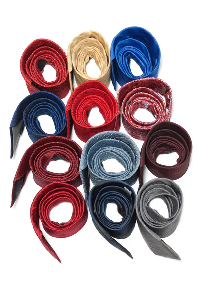 Milchfarbige männliche Krawatten verschachtelter Ring — Stockfoto