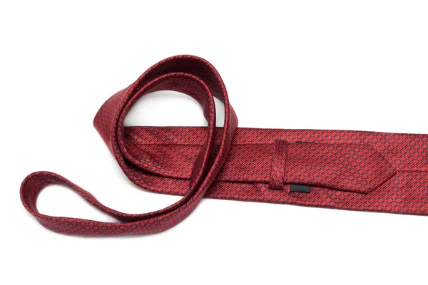 深红色领带卷绕 — 图库照片