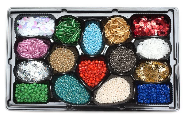 Colour beads in form — Stock Photo, Image