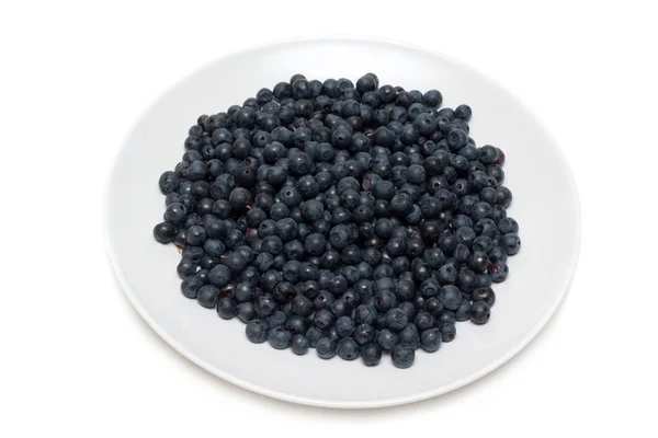 Plate with whortleberry — Stock Photo, Image