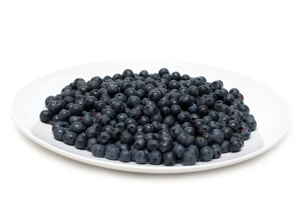 Plate with whortleberry — Stock Photo, Image