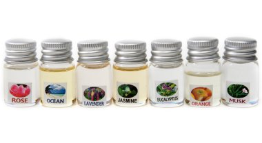 Vials aromatic oil clipart