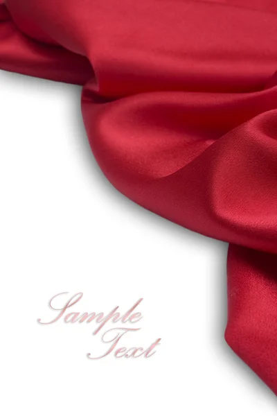 Red satin against white background — Stock Photo, Image