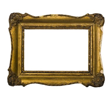 Golden vintage picture frame clipart
