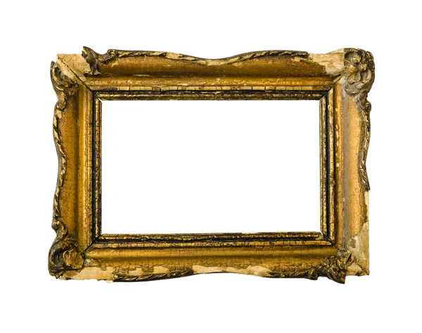 Broken gold vintage picture frame — Stock Photo, Image